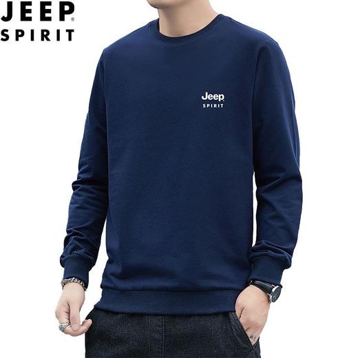 JEEP SPIRIT春秋圆领卫衣男休闲宽松大码长袖t恤上衣6501新 商品图2