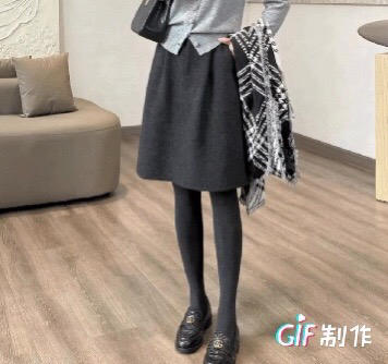 毛呢花苞半身裙 商品图1