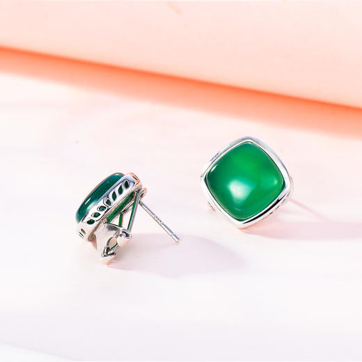 ZGHJYES-2 中国黄金China Gold 925银耳环耳饰银耳环银耳钉银耳扣银饰品时尚礼物银首饰 商品图1