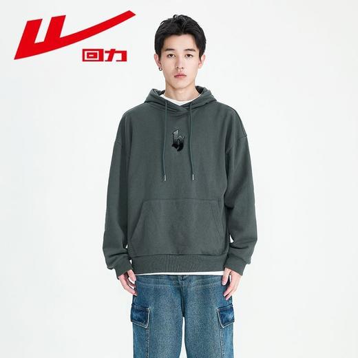 回力字母发泡连帽卫衣男生春季美式复古高街潮牌重磅宽松情侣外套 商品图0
