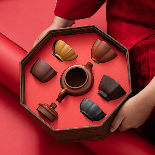 【故宫文创紫砂五福杯】茶具茶杯实用商务伴手礼品 元旦新年春节礼物 商品图5