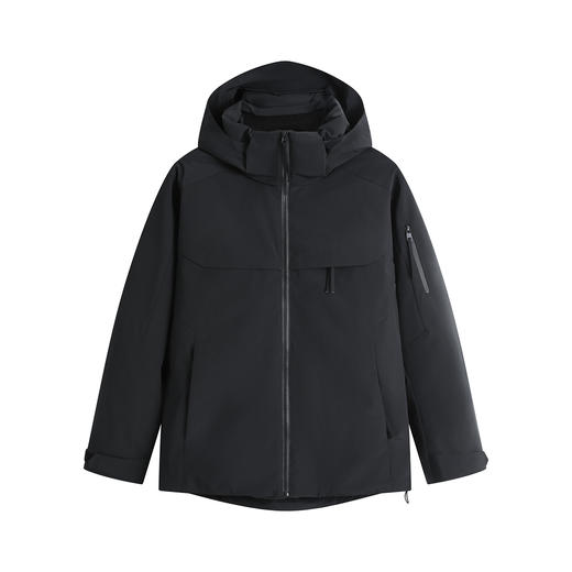 【可拆卸帽子】罗蒙冬季短款羽绒服男士休闲连帽防内保暖羽绒服男女工装风多口袋羽绒服外套 商品图8