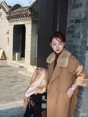 休闲——骆驼绒水貂大衣