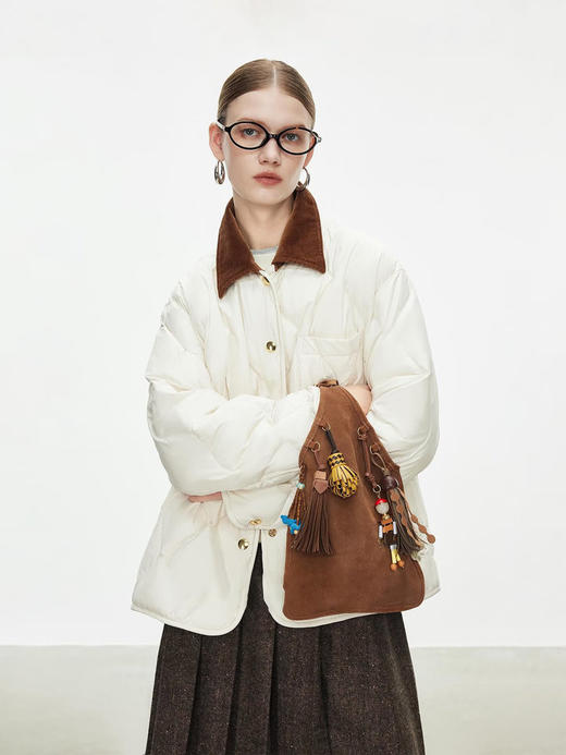 【高品质私服】【MC防风防水拼灯芯绒翻领羽绒服】外形轻巧/饱满有型，窥见匠心品质G1590-CC【无标出货 介意慎拍】 商品图3