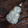 【天然正品】A货翡翠天然收藏级细腻冰种晴水飘蓝花观音坐莲（平安安乐）翡翠吊坠项链56.1*36.8*8.7MM（皆取最大值）女士191125NJT08 商品缩略图5