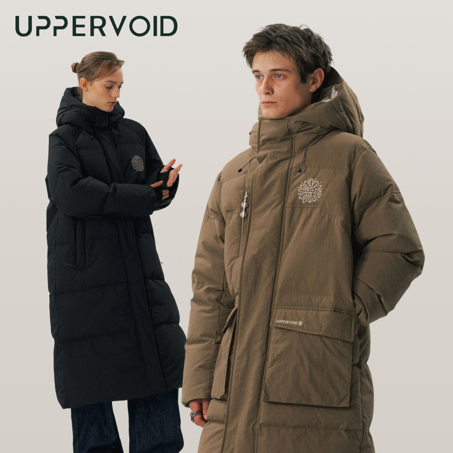 长款羽绒服防风保暖鹅绒面包服外套冬新款维UPPERVOID二普纬度