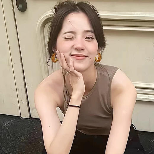 复古树脂晕染C行吊坠耳钉-纪念日百货门店同款166545959 商品图3