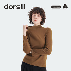 朵熙儿 95%棉磨毛女士半高领打底衫280克重