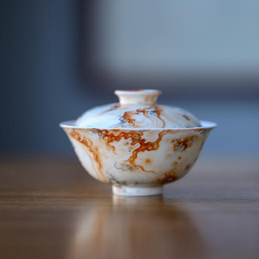 【曰何】 石纹诗文茶碗 商品图9