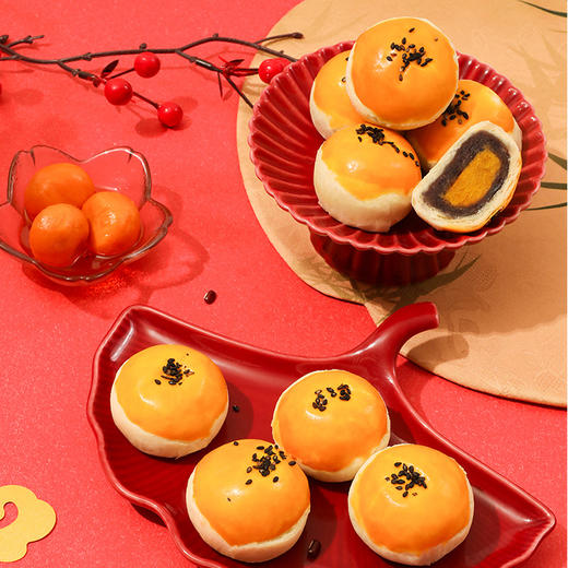 雅觅 山河颂·团圆 低糖蛋黄酥礼盒 商品图5