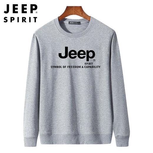 JEEP SPIRIT卫衣男秋新款潮圆领长袖t恤宽松男体恤衫男装7607(主推） 商品图4