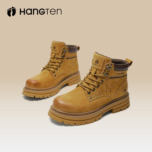 HANGTEN欢腾秋冬美式复古女鞋工装风舒适厚底户外马丁靴G5282016DD 商品图0