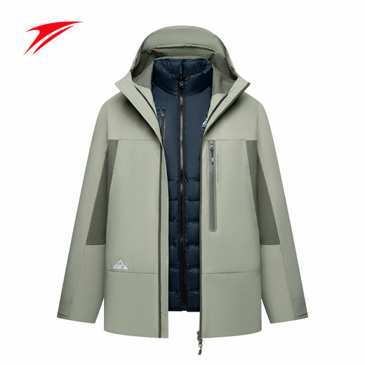 金莱克90白鸭绒可脱卸冲锋羽绒服 波司登同款户外三合一羽绒服JLK808 商品图8