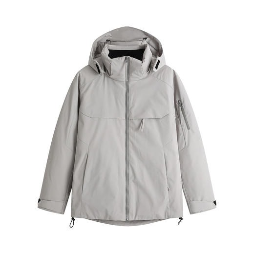 【可拆卸帽子】罗蒙冬季短款羽绒服男士休闲连帽防内保暖羽绒服男女工装风多口袋羽绒服外套 商品图9