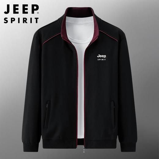 JEEP SPIRIT卫衣男春秋开衫外套男夹克休闲运动立领衣服HL7019 商品图0