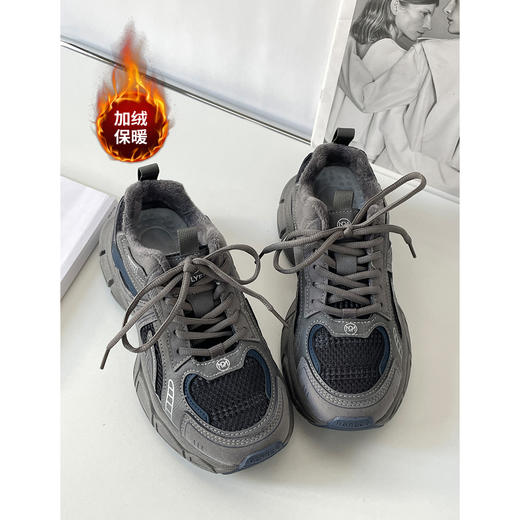 【YW】无忧购加绒老爹鞋女运动休闲百搭厚底拼色跑步鞋MIS-2683-1（截单后3-5天发货） 商品图2