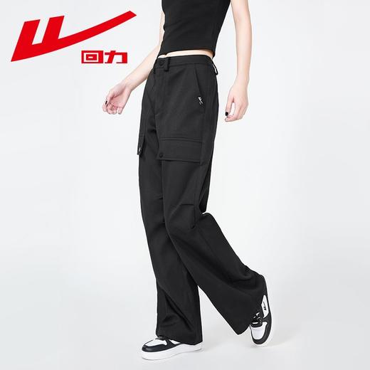 回力工装裤女2024春秋新款直筒宽松休闲阔腿裤百搭设计感西装长裤 商品图4