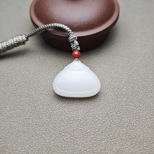 新疆和田玉且末料羊脂玉小平安锁 1122-15 商品图0