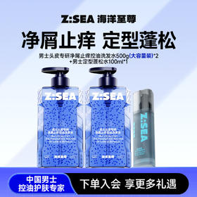 【人气TOP】微囊控油净屑洗发水*2+定型蓬松水*1