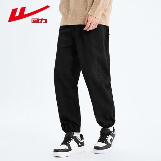 回力工装裤男士2025春秋新款美式机能裤潮流黑色运动束脚休闲裤子 商品图2
