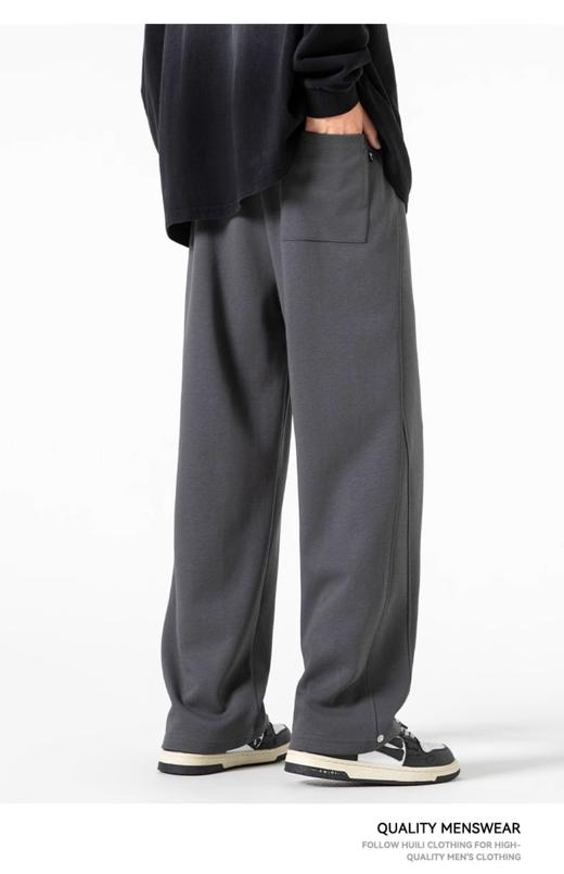 回力裤子男卫裤2025春新款潮牌直筒宽松重磅美式垂感休闲运动长裤 商品图3