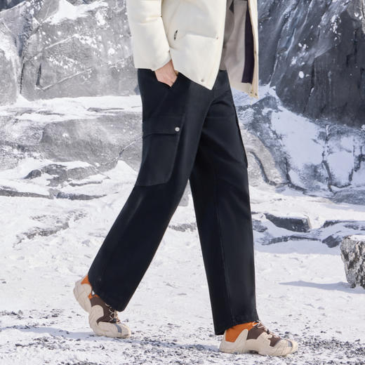 半身缘男裤 冬季舒适时尚多口袋抽绳脚口休闲裤254101P10330107 商品图2