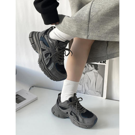 【YW】无忧购加绒老爹鞋女运动休闲百搭厚底拼色跑步鞋MIS-2683-1（截单后3-5天发货） 商品图3