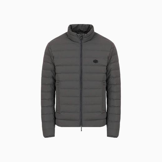 EMPORIO ARMANI 阿玛尼 男士鹰形徽标贴片绗缝尼龙全拉链羽绒服 绿色 8N1BQ2 1NLRZ U8112 商品图0