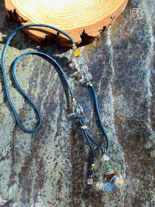 三生无限.红宝石白水晶时来运转禅意长链 商品图10