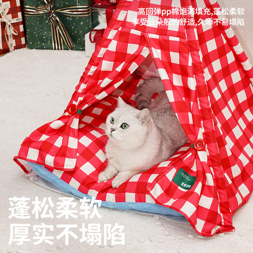 zeze圣诞雪帽宠物帐篷(红格格)-（包邮）-B 商品图1