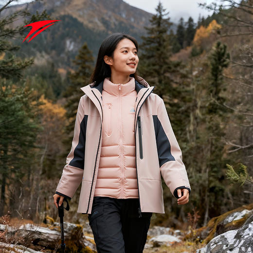金莱克90白鸭绒可脱卸冲锋羽绒服 波司登同款户外三合一羽绒服JLK808 商品图1