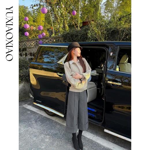 余潇潇【高街出行】羊毛混纺都市休闲贴肤厚实时髦女士七分裤秋冬 商品图4