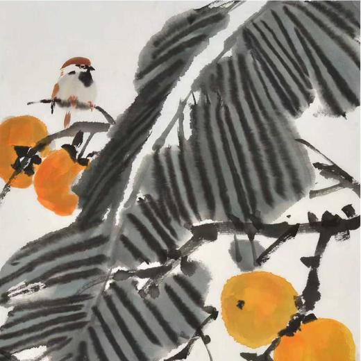 卓愿《好鸟择高枝》68x34CM 手绘纸本宣纸国画作品 商品图3
