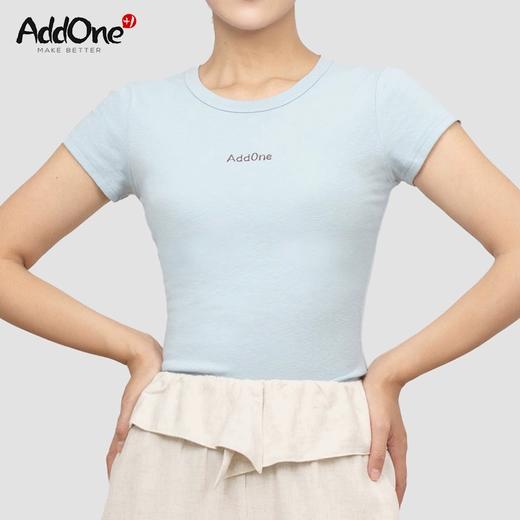 AddOne+1瑜伽运动休闲基础款圆领短袖修身型 商品图0