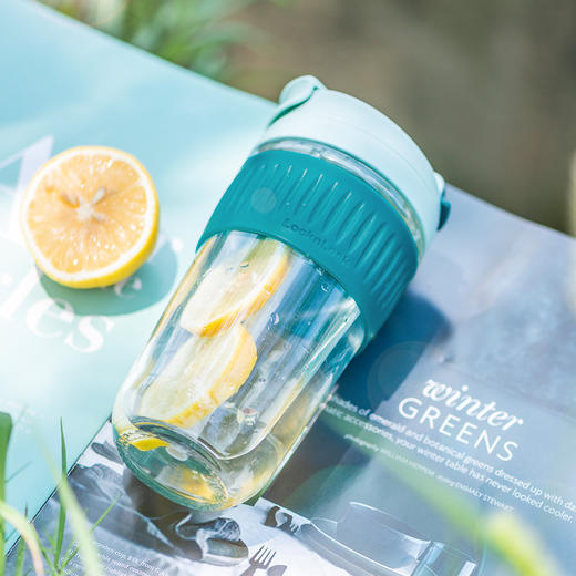 LLG699DGRNBR 乐扣乐扣Lock&Lock 【上学专用】一盖两用简约ins咖啡杯可爱便携吸管玻璃水杯女 商品图3