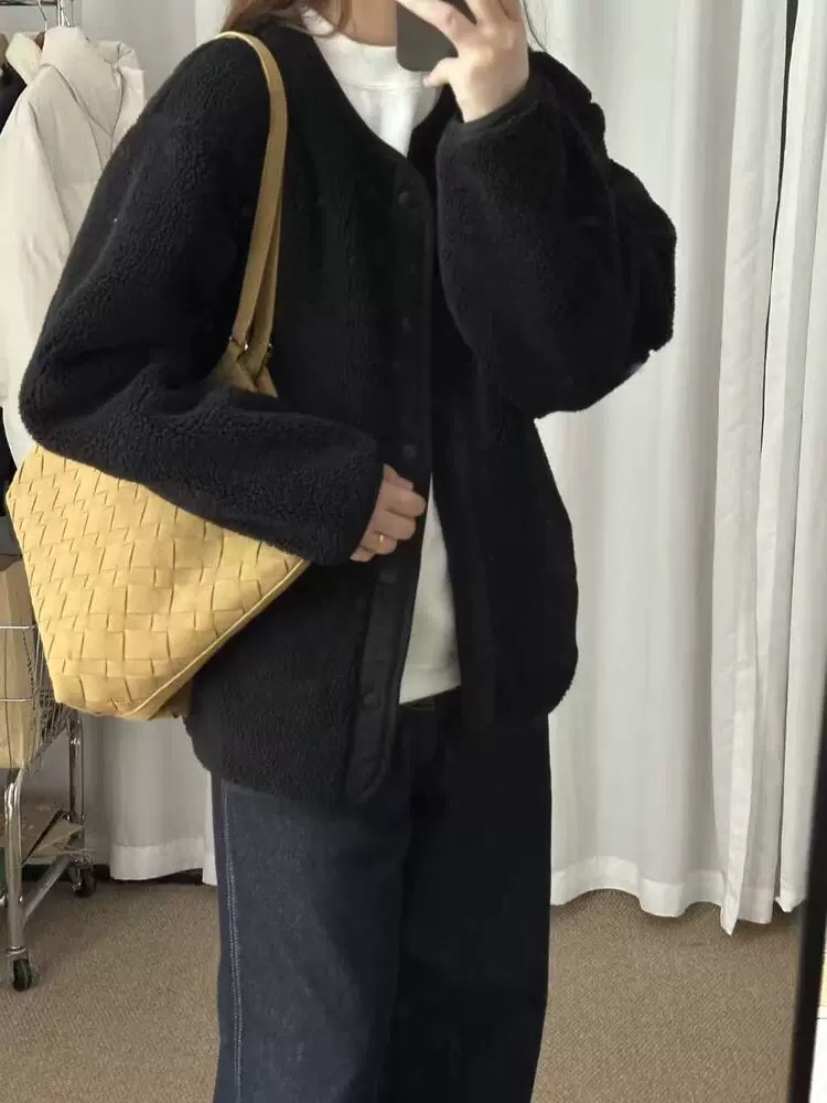 韩国订单羊羔毛外套棉服11242