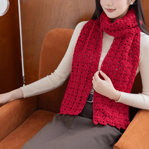 苏苏姐家点豆羊毛围巾手工diy钩针编织礼物羊毛线毛线团材料包 商品图2