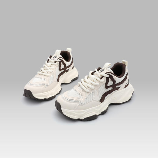 HANGTEN欢腾男士日常百搭潮酷轻盈缓震休闲老爹鞋厚底鞋E5278026DD 商品图0