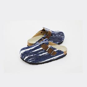 LX1925037 裂织布半包薄底 勃肯鞋-蓝白之韵女鞋男鞋（预售7天发货）