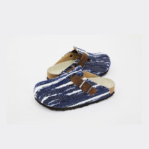 LX1925037 裂织布半包薄底 勃肯鞋-蓝白之韵女鞋男鞋（预售7天发货） 商品图0