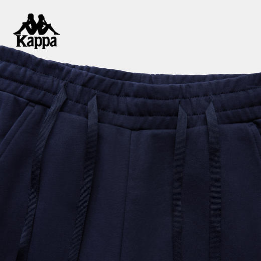 Kappa 运动长裤女新款阔腿裤索罗娜抽绳侧条纹裤直筒裤K0G22AK02 商品图3