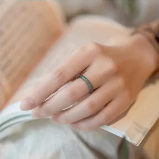 危地马拉高冰蓝水天然翡翠素圈戒指 商品图12