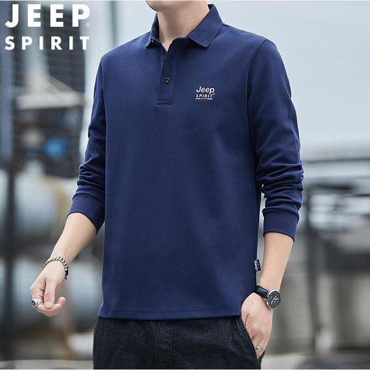 JEEP SPIRIT秋POLO领卫衣男运动宽松卫衣男潮牌上衣打底衫7153新 商品图0