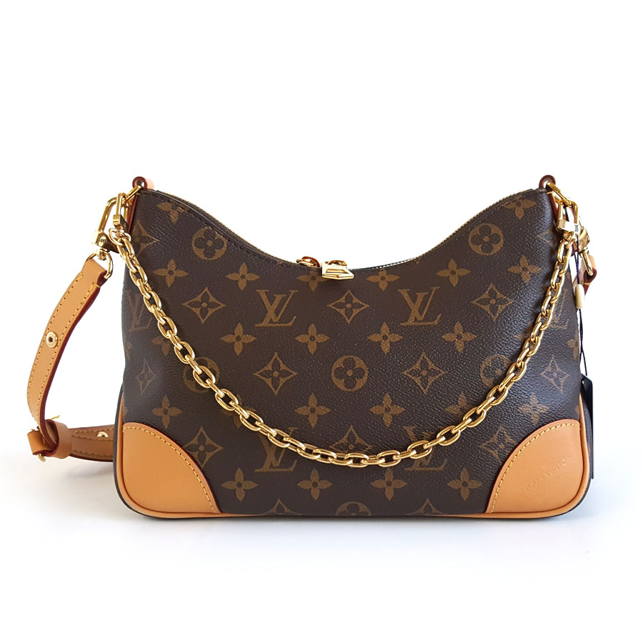 【95新】LV路易威登M45832  老花Boulogne黄牛角包单肩包女士241125NJS06