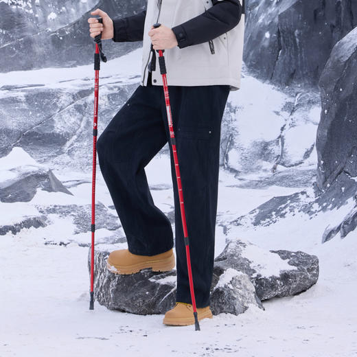 半身缘男裤 冬季舒适宽松弹力耐磨松紧腰休闲裤254201P10330145 商品图4