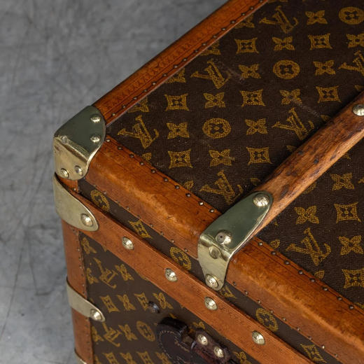 独角鹿西洋古董1920年代法国顶级奢侈品牌路易威登出品Monogram帆布经典老花款舱用行李箱 商品图8