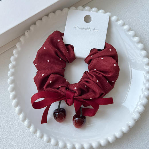 高颜值樱桃波点肠圈发圈-纪念日百货门店同款167748694 商品图3