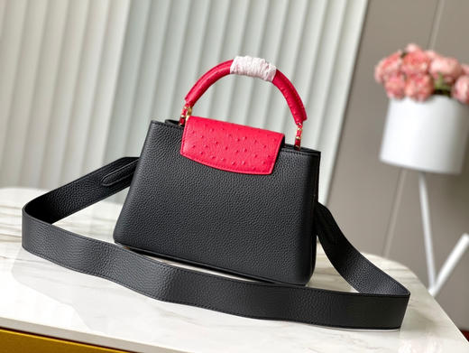 秋冬特惠💰1550 渠道级LV 新品 te级LV 全套包装 N82904/M48865黑拼红鸵鸟 本款 Capucines 手袋 商品图2