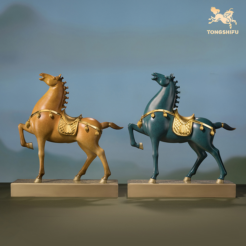铜师傅《马到成功》客厅桌面铜马摆件 家居工艺品 送领导开业礼物