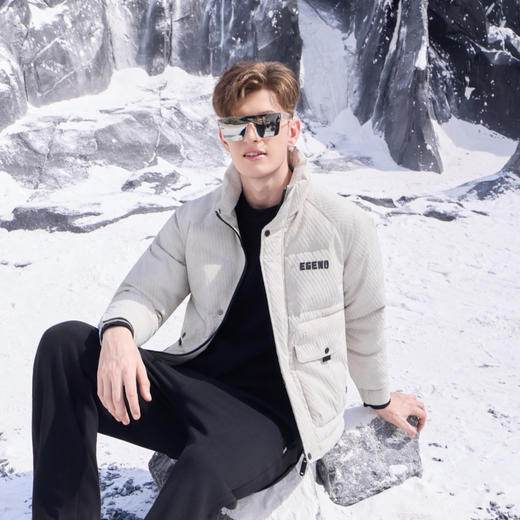 半身缘男装 冬季户外脏脏风多袋设计工装羽绒服254312P01710151 商品图3